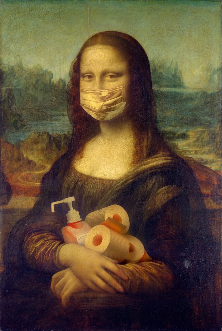 gioconda con mascherina