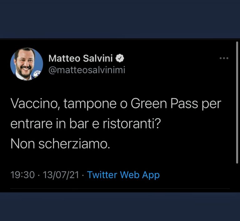É Salvini a comandare? Non scherziamo.