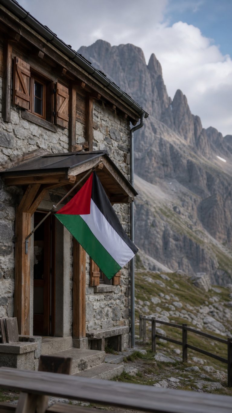 Bandiera palestinese al rifugio: chi può decidere?