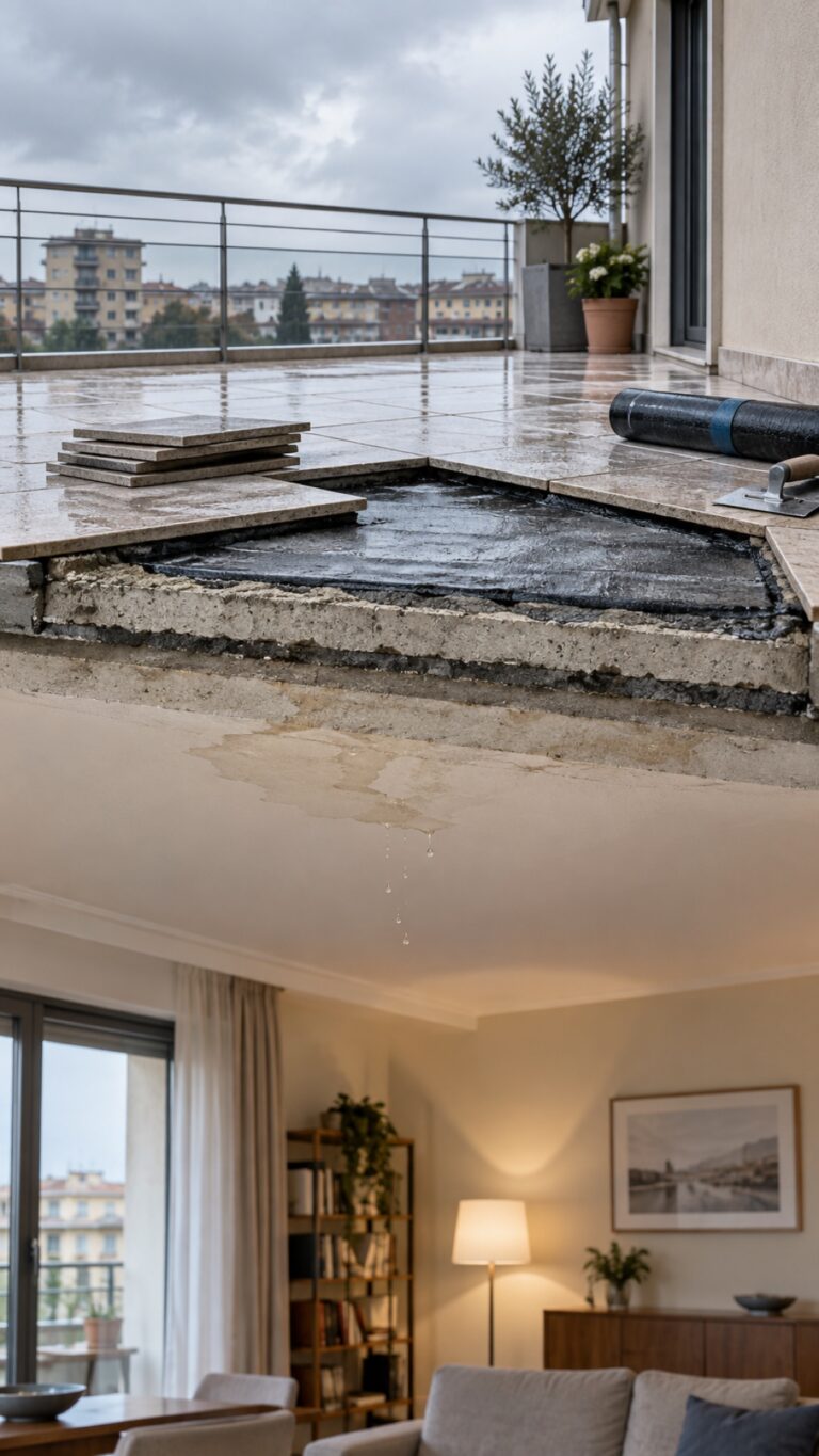 Nuove infiltrazioni dal terrazzo, puoi fare causa?