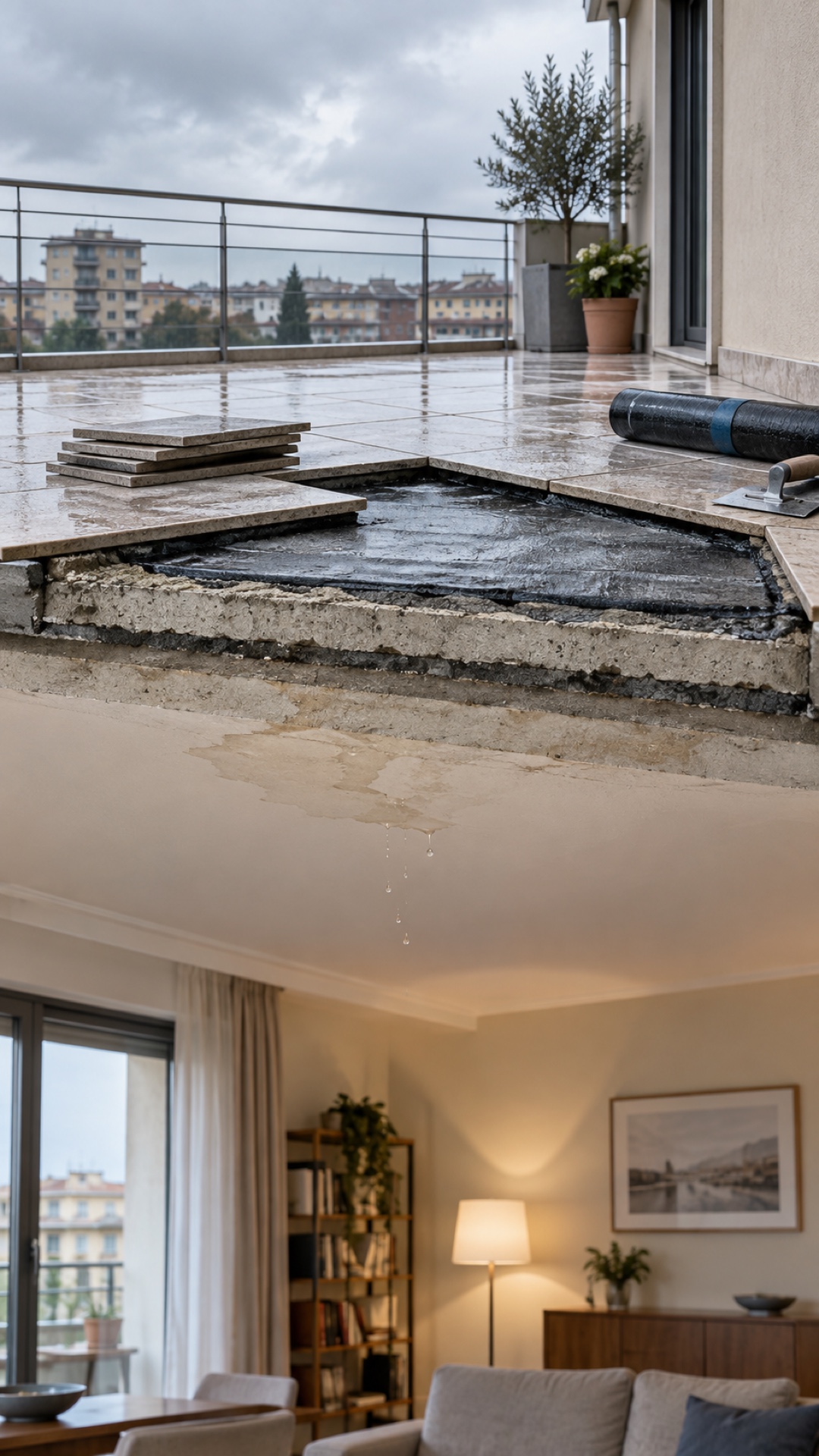 Nuove infiltrazioni dal terrazzo, puoi fare causa?