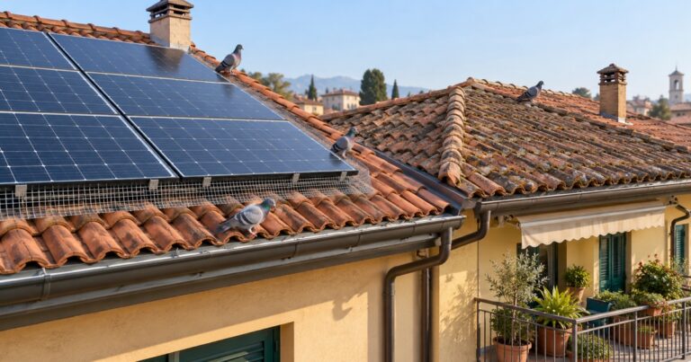 Piccioni sul fotovoltaico: chi risponde dei danni?
