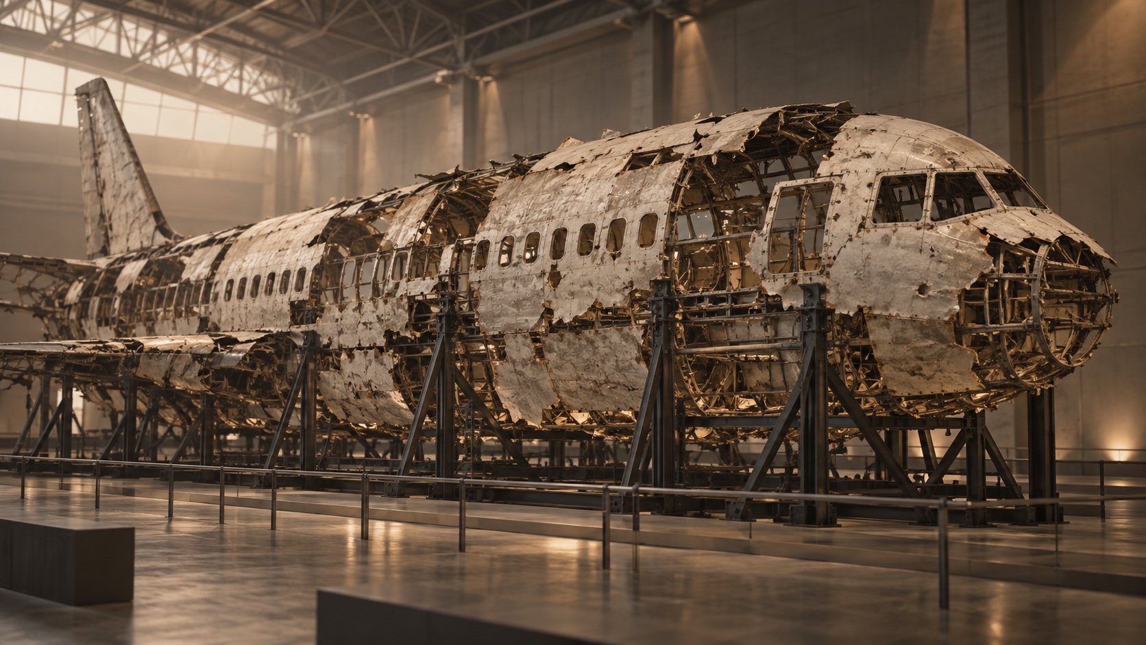 relitto ricostruito hangar