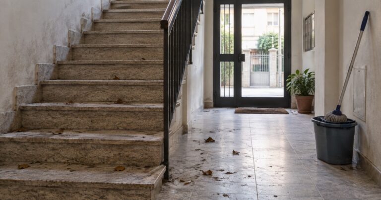 Scale sporche in condominio: chi deve pulire?